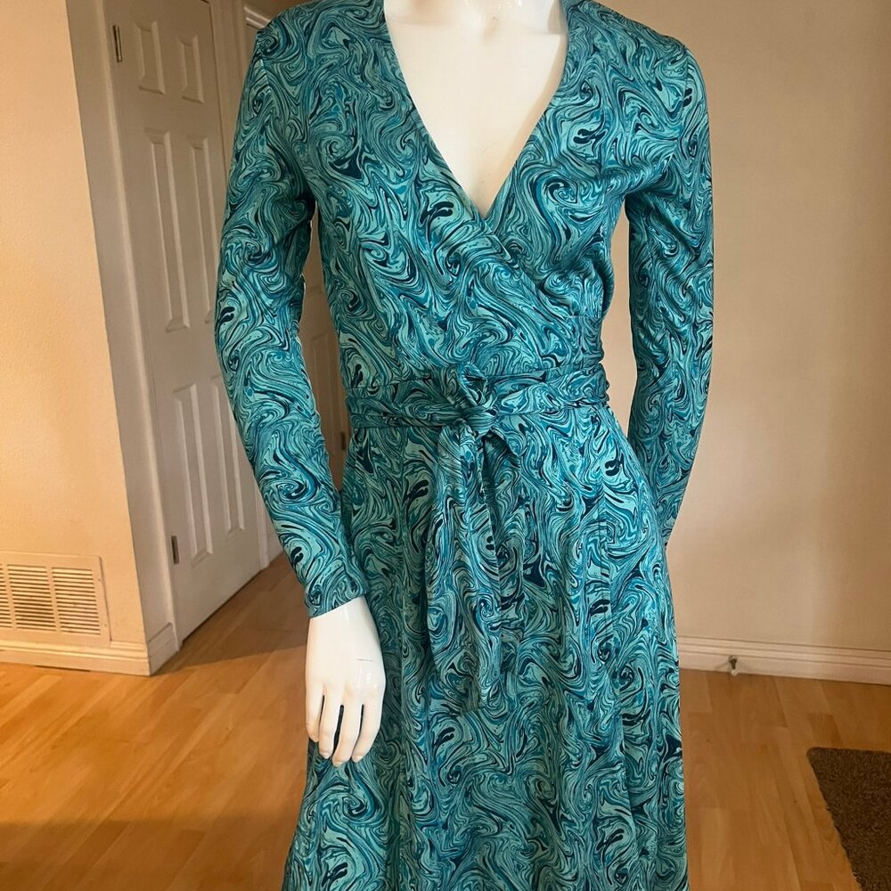 90'S VINTAGE DIANE VON FURSTENBERG WRAP SILK DRESS SIZE 2 NEIMAN MARCUS EXC.